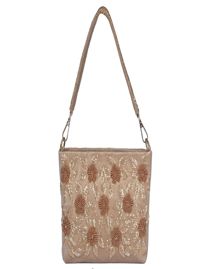 حقائب يد نسائية مطرزة بالزهور من BAG IN ENTERPRISE، 8 تصاميم أنيقة تناسب جميع المناسبات (بني فاتح) - Image 2